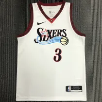 76ers IVERSON #3 Retro White NBA Jerseys