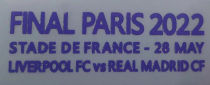 UCL FINAL PARIS 2022 Fonts 欧冠胸前小字  (You can buy it OR tell us which jersey to print it on. )