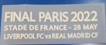 UCL FINAL PARIS 2022 Fonts 欧冠胸前小字  (You can buy it OR tell us which jersey to print it on. )
