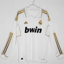 2011/12 RM Home White Retro Long Sleeve Soccer Jersey