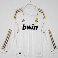 2011/12 RM Home White Retro Long Sleeve Soccer Jersey