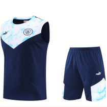 2022 Man City Navy Blue Vest Training Jersey(A Set)