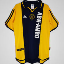 2000/01 AJ Away Yellow Retro Soccer Jersey