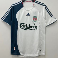 2006/08 LFC  Away White And Black Retro Soccer Jersey