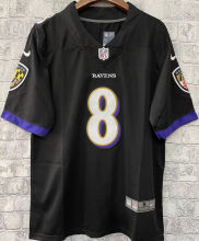 Men's Baltimore Ravens JACKSON # 8 Black NFL Jersey 乌鸦