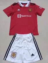 2022/23 M Utd Home Red Kids Soccer Jersey