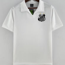 1970 Santos Home White Retro Soccer Jersey