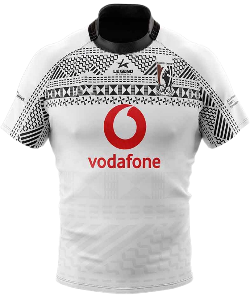 2022/23 Fiji White Rugby Jersey