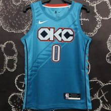 OKC Thunder WESTBROOK #0 Blue City Edition NBA Jerseys