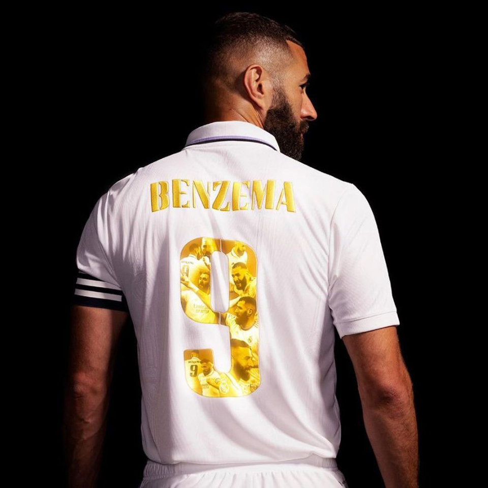 Real Madrid Jersey Custom BENZEMA #9 Soccer Jersey Home 2022/23