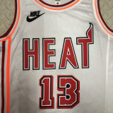 Miami Heat ADERAYO #13 White Retro NBA Jerseys