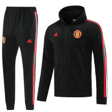 2022/23 M Utd Black Hoody Zipper Jacket Tracksuit