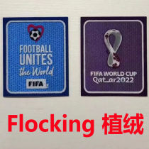 植绒 FIFA WORLD CUP QATAR 2022 Purple And Blue Flocking Patch (You can buy it alone OR tell us which jersey to print it on. )  世界杯紫+蓝 植绒