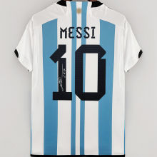 MESSI #10 Signature Version Argentina Home 1:1 Fans Jersey (3 Stars 3星 1字签名版)
