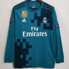 2017/18 RM 3rd Retro Long Sleeve Soccer Jersey (Have All Patch 全臂章)