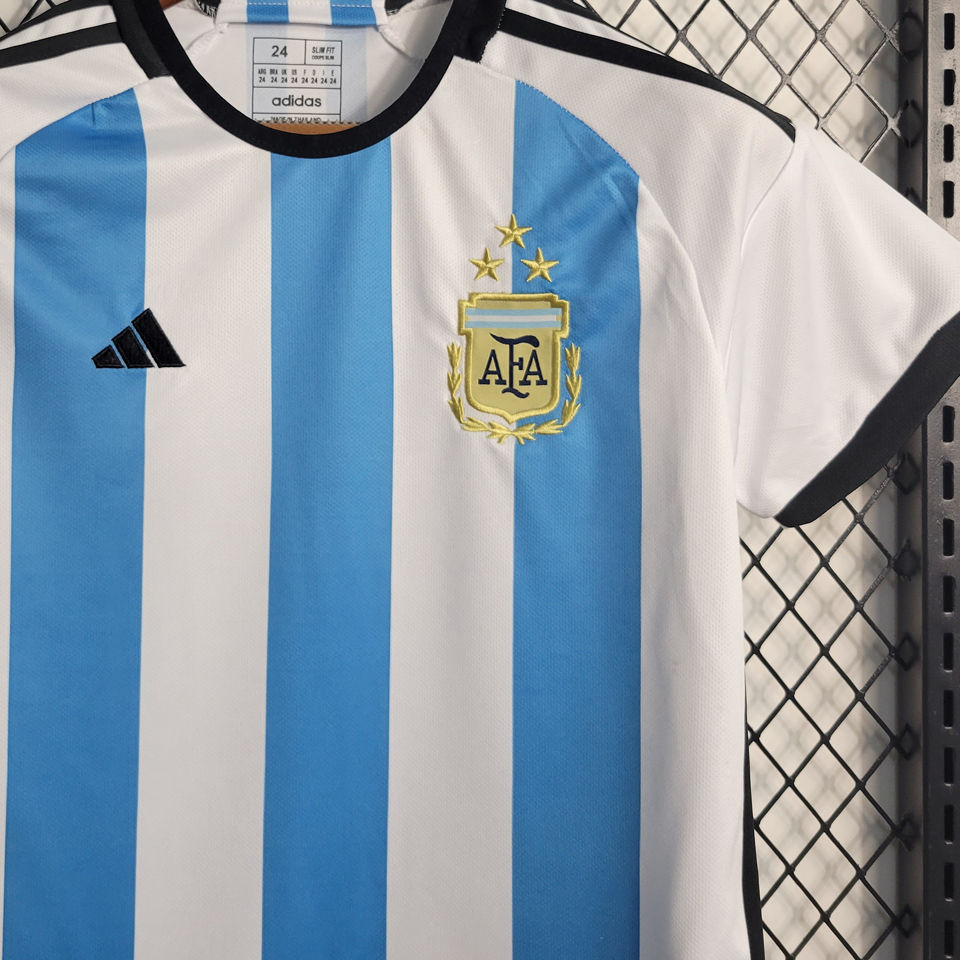 adidas Youth Soccer Argentina 2022 3-Star Home Jersey