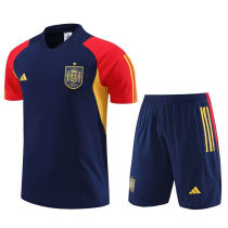 2023 Spain Navy Blue Short Training Jersey(A Set)