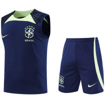 2023 Brazil Sapphire Blue Short Training Jersey