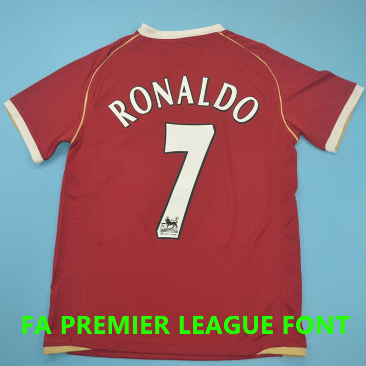 Retro RONALDO #7 2007/08 Manchester United Home Soccer Jersey