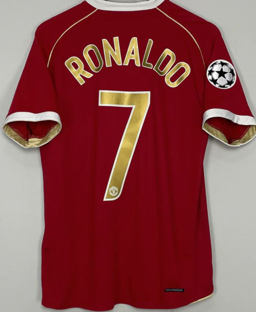 RONALDO #7 M Utd Home Red Long Sleeve Retro Jersey 2006/07