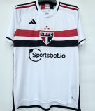 2023/24 Sao Paulo 1:1 Quality Home White Fans Soccer Jersey