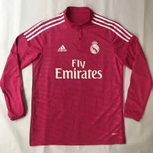 2014-2015 RM Red Retro Long Sleeve Soccer Jersey
