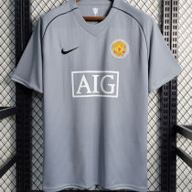 2007/08 M Utd Gray Goalkeeper Retro Soccer Jersey