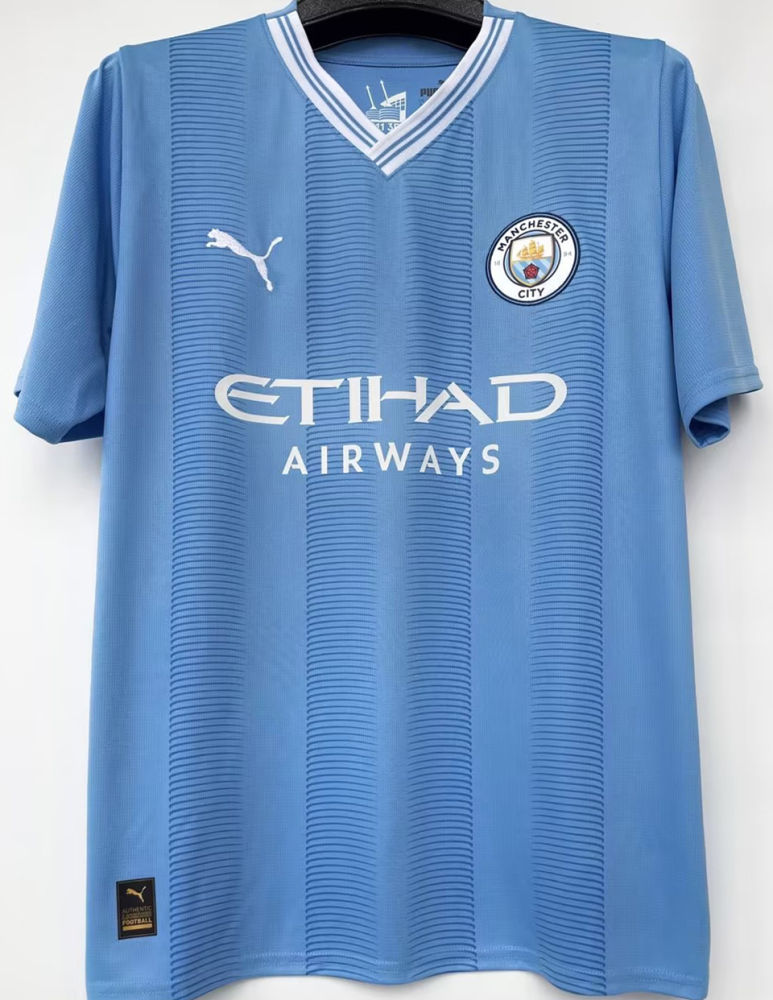 Manchester City FC Camiseta de fútbol local de la réplica 2023/24 para  hombre - Team Light Blue