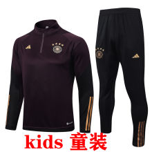 2023/24 Germany Brown Kids  Sweater Tracksuit （E687）
