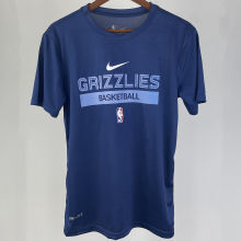 2023/24 Grizzlies Dark Blue Training  Short sleeve  NBA Jerseys