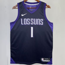 Suns BOOKER  #1  Purple City Edition  NBA Jerseys