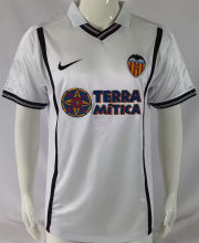 2000/01 Valencia Home White Retro Soccer Jersey