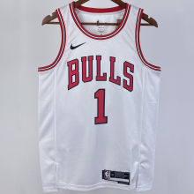 2023/24 Bulls BRSE #1 White NBA Jerseys 热压