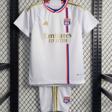 2023/24 Lyon Home White Kids Soccer Jersey