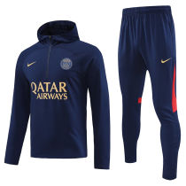 2023/24 PSG Sapphire Blue Hoody Zipper Jacket Tracksuit