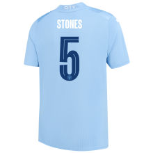 STONES #5 Man City 1:1 Home Blue Fans Jersey 2023/24 (UCL Font)