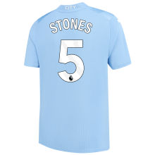 STONES #5 Man City 1:1 Home Blue Fans Jersey 2023/24 (League Font)