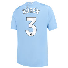 RÚBEN #3 Man City 1:1 Home Blue Fans Jersey 2023/24 (League Font)