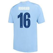 RODRIGO #16 Man City 1:1 Home Blue Fans Jersey 2023/24 (UCL Font)