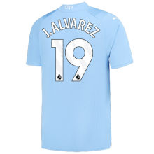 J. ALVAREZ #19 Man City 1:1 Home Blue Fans Jersey 2023/24 (League Font)