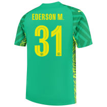 EDERSON M. #31 Man City Goalkeeper Soccer Jersey 2023/24 (UCL Font)