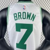 2023/24 Celtics BROWN #7 White NBA Jerseys 热压