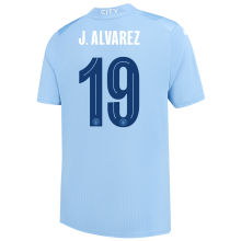 J. ALVAREZ #19 Man City 1:1 Home Blue Fans Jersey 2023/24 (UCL Font)