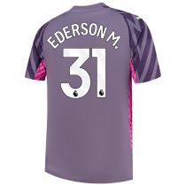 EDERSON M. #31 Man City Goalkeeper Soccer Jersey 2023/24 (League Font)