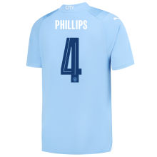 PHILLIPS #4 Man City 1:1 Home Blue Fans Jersey 2023/24 (UCL Font)