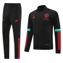 2023/24 M Utd Black Jacket Tracksuit