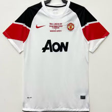 2010/11 M Utd Away White Retro UCL Version Soccer Jersey（胸前有绣欧冠决赛小字）