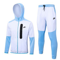 2023/24 NK~   Blue Color White Hoody Zipper Jacket Tracksuit