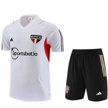 2023/24 Sao Paulo White Short Training Jersey 胸前有广告