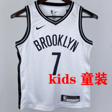 Nets DURANT #7 White Kids NBA Jersey 热压